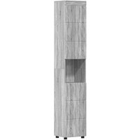 Badezimmer Schrank mit Tür TULUM Grau Sonoma 37 x 31,5 x 203 cm vidaXL Badezimmer Schrank mit Tür TULUM Grau Sonoma 37 x 31,5 x 203 cm vidaXL von VIDAXL