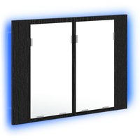 Vidaxl - Badezimmerspiegelschrank mit Tür Schwarze Eiche 60 x 12 x 45 cm von VIDAXL