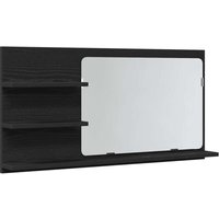 Badezimmer-Spiegelschrank Schwarze Eiche 90 x 11 x 45 cm Holzwerkstoff vidaXL von VIDAXL