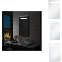Badezimmer-Wandspiegel mit LEDs 60x100 cm - LED Badezimmerspiegel - Kosmetikspiegel - Wandspiegel - Spiegelschrank - Badezimmermöbel Badezimmer-Wandspiegel mit LEDs 60x100 cm - LED Badezimmerspiegel - Kosmetikspiegel - Wandspiegel - Spiegelschrank - Badezimmermöbel von VIDAXL