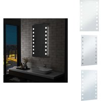 Vidaxl - Badezimmer-Wandspiegel mit LEDs 60x100 cm - LED-Spiegel - Badezimmerspiegel - Wandspiegel - Kosmetikspiegel - Spiegelschrank von VIDAXL