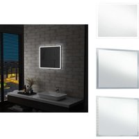Vidaxl - Badezimmer-Wandspiegel mit LEDs 60x50 cm - LED-Spiegel - Badezimmerspiegel - Wandspiegel - Kosmetikspiegel - Spiegelschrank von VIDAXL