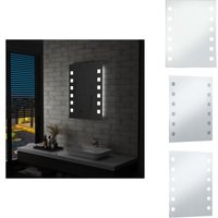 Vidaxl - Badezimmer-Wandspiegel mit LEDs 60x80 cm - LED-Spiegel - Badezimmerspiegel - Wandspiegel - Kosmetikspiegel - Spiegelschrank von VIDAXL