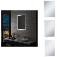 Vidaxl - Badezimmer-Wandspiegel mit LEDs 60x80 cm - LED-Spiegel - Badezimmerspiegel - Wandspiegel - Kosmetikspiegel - Spiegelschrank von VIDAXL