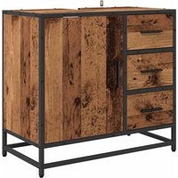 Badezimmer Waschbecken Schrank mit Tür Altholz 65 x 33 x 60 cm vidaXL Badezimmer Waschbecken Schrank mit Tür Altholz 65 x 33 x 60 cm vidaXL von VIDAXL