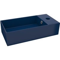 VidaXL Badezimmer-Waschbecken mit Überlauf Keramik Dunkelblau von RICEEL