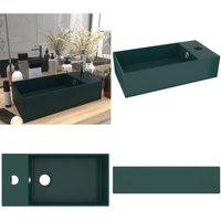 Badezimmer-Waschbecken mit Überlauf Keramik Dunkelgrün - Dusche Waschen - Handwaschbecken - Keramik Waschbecken - Aufsetzbecken - Badezimmersanierung Badezimmer-Waschbecken mit Überlauf Keramik Dunkelgrün - Dusche Waschen - Handwaschbecken - Keramik Waschbecken - Aufsetzbecken - Badezimmersanierung von VIDAXL