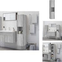 Vidaxl - Badezimmerschrank Grau Sonoma 30x30x130 cm Holzwerkstoff - Badezimmermöbel - Holzwerkstoff Möbel - Badschrank - Spiegelschrank - Unterschrank Vidaxl - Badezimmerschrank Grau Sonoma 30x30x130 cm Holzwerkstoff - Badezimmermöbel - Holzwerkstoff Möbel - Badschrank - Spiegelschrank - Unterschrank von VIDAXL