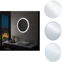 Badezimmerspiegel mit led 70 cm - LED-Spiegel - Badezimmer Spiegel - Rund - Silberner Spiegel - Spiegelschrank Badezimmerspiegel mit led 70 cm - LED-Spiegel - Badezimmer Spiegel - Rund - Silberner Spiegel - Spiegelschrank von VIDAXL
