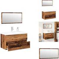 Badmöbel-Set Altholz-Optik Holzwerkstoff - Badmöbel Set - Badmöbel Sets - Badmöbelset - Badmöbel Badmöbel-Set Altholz-Optik Holzwerkstoff - Badmöbel Set - Badmöbel Sets - Badmöbelset - Badmöbel von VIDAXL