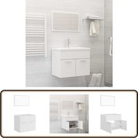 Badmöbel-Set Weiß Holzwerkstoff - Badezimmersatz - Schreibtisch - Spiegelschrank - Waschbeckenunterschrank - Weiße Küche Badmöbel-Set Weiß Holzwerkstoff - Badezimmersatz - Schreibtisch - Spiegelschrank - Waschbeckenunterschrank - Weiße Küche von VIDAXL