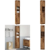 Badschrank Altholz-Optik 32x25,5x190 cm Holzwerkstoff - Vidaxl von VIDAXL
