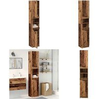 Vidaxl - Badschrank Altholz-Optik 32x34x188,5 cm Holzwerkstoff Vidaxl - Badschrank Altholz-Optik 32x34x188,5 cm Holzwerkstoff von VIDAXL