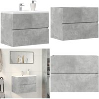Badschrank Betongrau 60x38,5x45 cm Holzwerkstoff - Vidaxl von VIDAXL