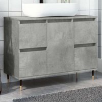 Badschrank Betongrau 80x33x60 cm Holzwerkstoff - Vidaxl Badschrank Betongrau 80x33x60 cm Holzwerkstoff - Vidaxl von VIDAXL