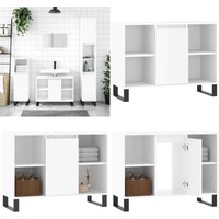 Badschrank Hochglanz-Weiß 80x33x60 cm Holzwerkstoff - Badeschrank - Badezimmermöbel - Holzwerkstoff - Weißer Schrank - Spiegelschrank - Home & Living Badschrank Hochglanz-Weiß 80x33x60 cm Holzwerkstoff - Badeschrank - Badezimmermöbel - Holzwerkstoff - Weißer Schrank - Spiegelschrank - Home & Living von VIDAXL