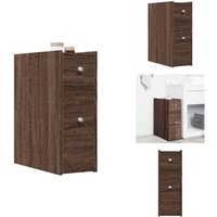 Badschrank Schmal mit Rollen Eichen-Optik Holzwerkstoff - Schmaler Badezimmerschrank - Badezimmerschrank Schmal - Schmale Badezimmerschränke - Hoher Badschrank Schmal mit Rollen Eichen-Optik Holzwerkstoff - Schmaler Badezimmerschrank - Badezimmerschrank Schmal - Schmale Badezimmerschränke - Hoher von VIDAXL