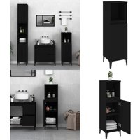 Vidaxl - Badschrank Schwarz 30x30x100 cm Holzwerkstoff - Badezimmermöbel - Badschrank - Holzwerkstoff - Schwarzer Badschrank - Spiegelschrank - Home Vidaxl - Badschrank Schwarz 30x30x100 cm Holzwerkstoff - Badezimmermöbel - Badschrank - Holzwerkstoff - Schwarzer Badschrank - Spiegelschrank - Home von VIDAXL