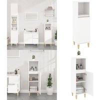 Badschrank Weiß 30x30x100 cm Holzwerkstoff - Badezimmermöbel - Badschrank - Weißer Badschrank - Schreibtisch - Regal - Home & Living Badschrank Weiß 30x30x100 cm Holzwerkstoff - Badezimmermöbel - Badschrank - Weißer Badschrank - Schreibtisch - Regal - Home & Living von VIDAXL