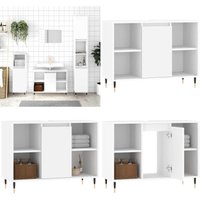 Vidaxl - Badschrank Weiß 80x33x60 cm Holzwerkstoff - Badeschrank - Holzwerkstoff - Weißer Schrank - Badezimmermöbel - Spiegelschrank - Home & Living Vidaxl - Badschrank Weiß 80x33x60 cm Holzwerkstoff - Badeschrank - Holzwerkstoff - Weißer Schrank - Badezimmermöbel - Spiegelschrank - Home & Living von VIDAXL