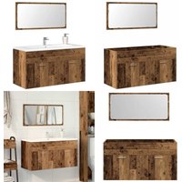 Vidaxl - Badschrank mit Spiegel Altholz-Optik Holzwerkstoff Vidaxl - Badschrank mit Spiegel Altholz-Optik Holzwerkstoff von VIDAXL