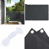 Vidaxl - Balkon-Sichtschutz Anthrazit 400x90 cm pvc - Balkon Sichtschutz - pvc Sichtschutz - Wetterfest - uv Schutz - Sonnenschutz - Home & Living von VIDAXL