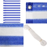Balkon-Sichtschutz Blau und Weiß 120x300 cm HDPE - Balkon Sichtschutz - HDPE Sichtschutz - Windsichtbarer Sichtschutz - UV Beständiger Sichtschutz von VIDAXL