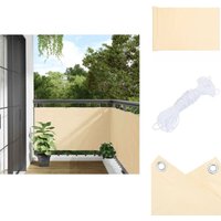 Balkon-Sichtschutz Creme 300x75 cm pvc - Sichtschutz - Balkon Sichtschutz - Balkonsichtschutz - Terrasse Sichtschutz von VIDAXL