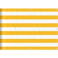 Vidaxl - Balkon-Sichtschutz Gelb und Weiß Gestreift 75x1000 cm von VIDAXL