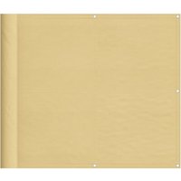 Vidaxl - Balkon-Sichtschutz Sandfarben 90x500 cm 100% Polyester-Oxford von VIDAXL