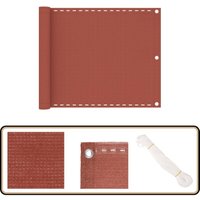 Balkon-Sichtschutz Terracotta-Rot 75x300 cm HDPE - Balkon Sichtschutz - HDPE Sichtschutz - Sonnenschutz Balkon - PVC Sichtschutz - Winddurchlässiger von VIDAXL