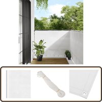 Vidaxl - Balkon-Sichtschutz Weiß 120x1000 cm 100 % Polyester-Oxford - Balkon Sichtschutz - Sonnenschutz - Privatsphäre - Windschutz - Wasserdicht von VIDAXL