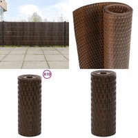 Balkon-Sichtschutze 10 Stk. Braun Schwarz 255x19 cm Poly Rattan - Balkonsichtschutz - Sichtschutz Balkon - Gartenzäune - Privacy Screen Balkon-Sichtschutze 10 Stk. Braun Schwarz 255x19 cm Poly Rattan - Balkonsichtschutz - Sichtschutz Balkon - Gartenzäune - Privacy Screen von VIDAXL