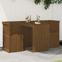 Vidaxl - Balkonmöbel-Set 2-Sitzer Honigbraun Massivholz Kiefer 37359 von VIDAXL