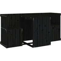Vidaxl - Balkonmöbel-Set 2-Sitzer Schwarz Massivholz Kiefer Vidaxl - Balkonmöbel-Set 2-Sitzer Schwarz Massivholz Kiefer von VIDAXL