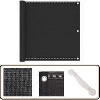 Balkonsichtschutz HDPE 90x400 cm Anthrazit - Balkonabdeckung - Sichtschutz Für Balkon - PVC-Abdeckplane - Winddurchlässiger Sichtschutz - Wetterfest Balkonsichtschutz HDPE 90x400 cm Anthrazit - Balkonabdeckung - Sichtschutz Für Balkon - PVC-Abdeckplane - Winddurchlässiger Sichtschutz - Wetterfest von VIDAXL