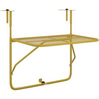 Bonnevie - Balkontisch Golden 60x40 cm Stahl vidaXL481186 von BONNEVIE