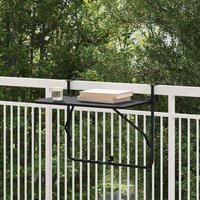 Hängender Balkontisch Schwarz 60 x 39 x 65 cm Stahl Vidaxl von VIDAXL