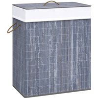 Bambus-Wäschekorb mit 1 Fach Grau 83 l Vidaxl von VIDAXL