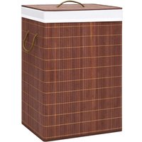 Bambus-Wäschekorb mit 2 Fächern Braun 72 l Vidaxl von VIDAXL