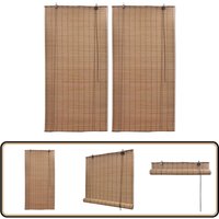 Bambusrollos 2 Stk. 100x160 cm Braun - Bambusrolladen - Fensterdeko - Rollos - Jalousien - Lichtdurchlässig Bambusrollos 2 Stk. 100x160 cm Braun - Bambusrolladen - Fensterdeko - Rollos - Jalousien - Lichtdurchlässig von VIDAXL
