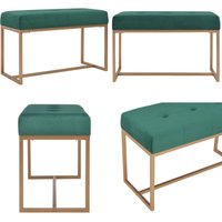 Bank 80 cm Grün Samt - Samtbank - Wohnzimmer Dekoration - Flurbank - Beistelltisch - Bequeme Bank - Home & Living von VIDAXL