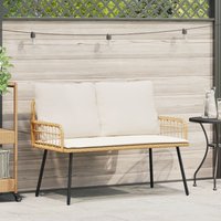 Gartenbank Natur 114x64x78 cm Poly Rattan Vidaxl Gartenbank Natur 114x64x78 cm Poly Rattan Vidaxl von VIDAXL