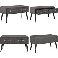 Bank mit Schubladen 80 cm Grau Kunstleder - Sitzbank - Wohnzimmermöbel - Kommode - Beistelltisch - Grau - Home & Living Bank mit Schubladen 80 cm Grau Kunstleder - Sitzbank - Wohnzimmermöbel - Kommode - Beistelltisch - Grau - Home & Living von VIDAXL