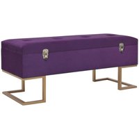 Bank mit Staufach 105 cm Lila Samt Vidaxl von VIDAXL