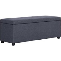 Vidaxl - Bank mit Staufach 116 cm Dunkelgrau Polyester Vidaxl - Bank mit Staufach 116 cm Dunkelgrau Polyester von VIDAXL