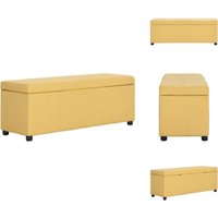 Bank mit Staufach 116 cm Gelb Polyester - Bank - Bänke - Flurbank - Flurbänke von VIDAXL