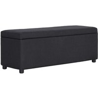 Bank mit Staufach 116 cm Schwarz Polyester vidaXL155666 von BONNEVIE