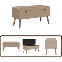 Bank mit Stauraum 80 cm Beige Samt - Samtbank - Sitzbank - Flurbank - Beistelltisch - Beige Sofa Bank mit Stauraum 80 cm Beige Samt - Samtbank - Sitzbank - Flurbank - Beistelltisch - Beige Sofa von VIDAXL