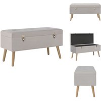 Bank mit Stauraum 80 cm Grau Samt - Sitzbank - Samtbank - Flürobank - Beistelltisch - Dekoration von VIDAXL